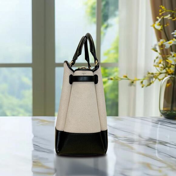 Michael Kors 35T4G6RS3C Reed Large Satchel Crossbody Purse Bag IN BLACK - Picture 4 of 7